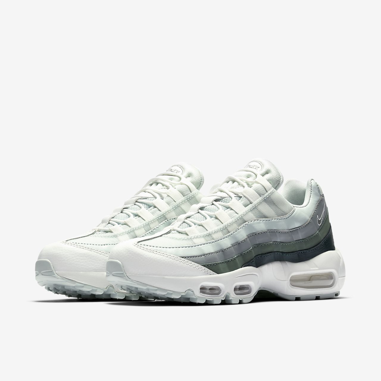nike air max 95 white and green