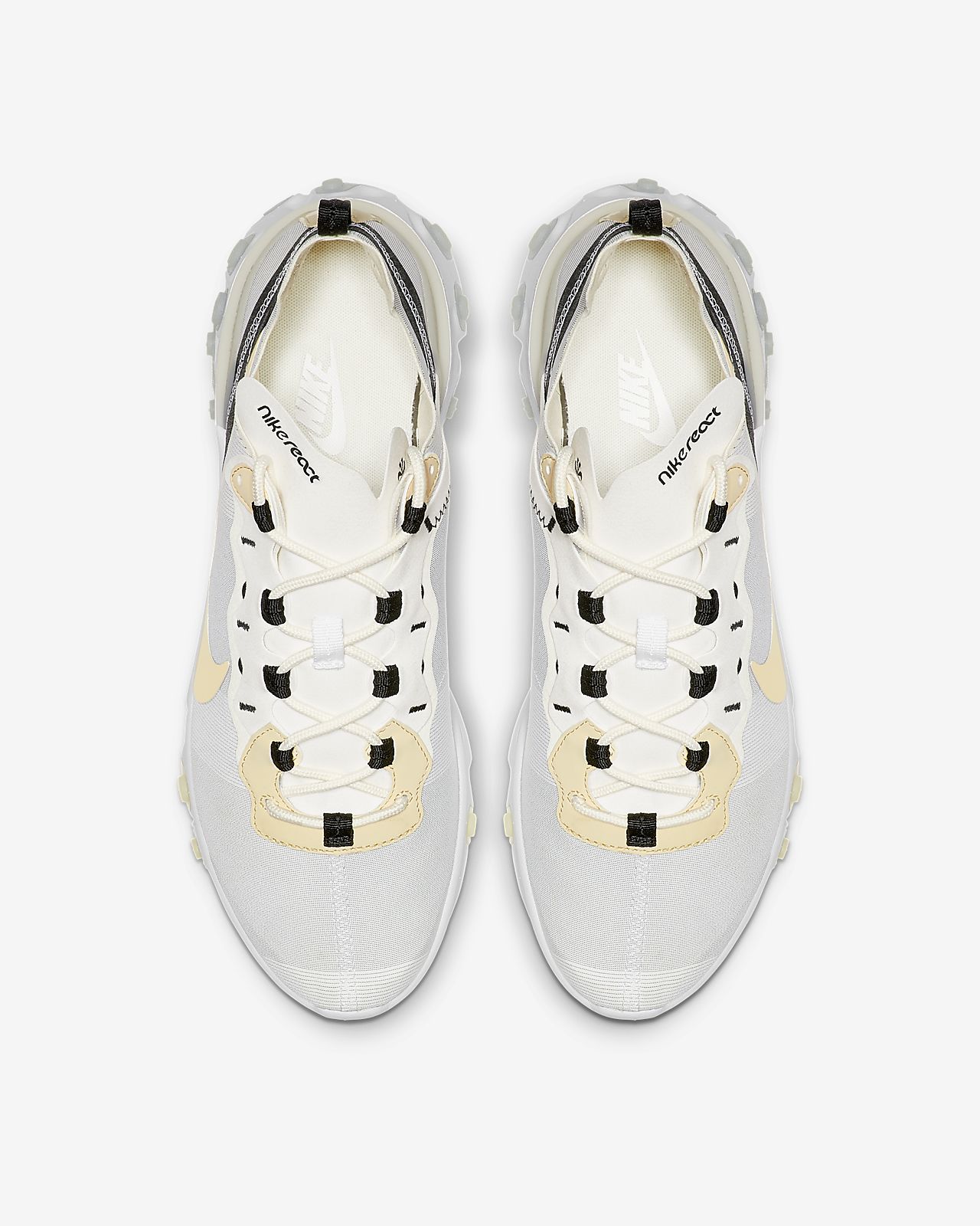 REACT 55 Sneaker low whitepale vanillablackpale ivory REACT 55 Sneaker low whitepale vanillablackpale ivory