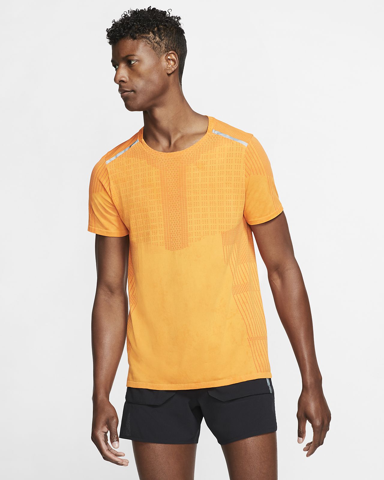 nike orange running top