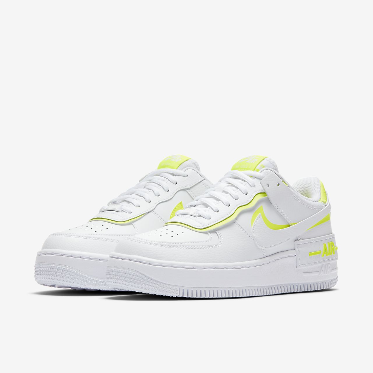 Nike Air Force 1 Shadow Lemon White CI0919 104 Women Shoes ...
