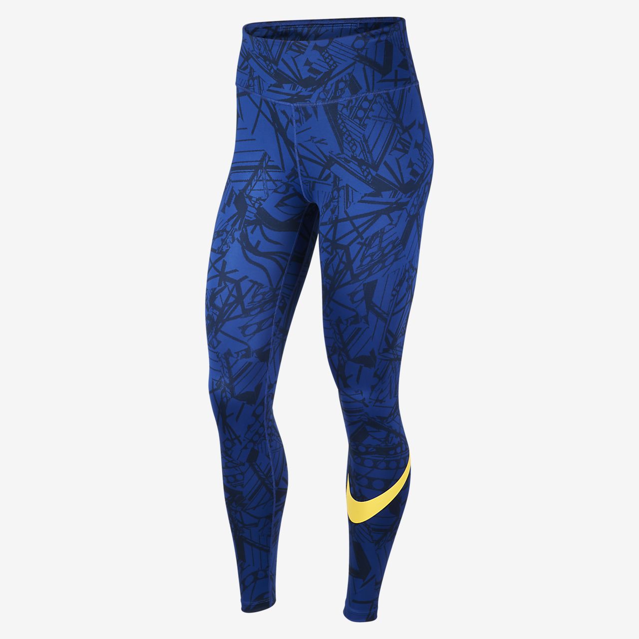 blue and yellow nike leggings