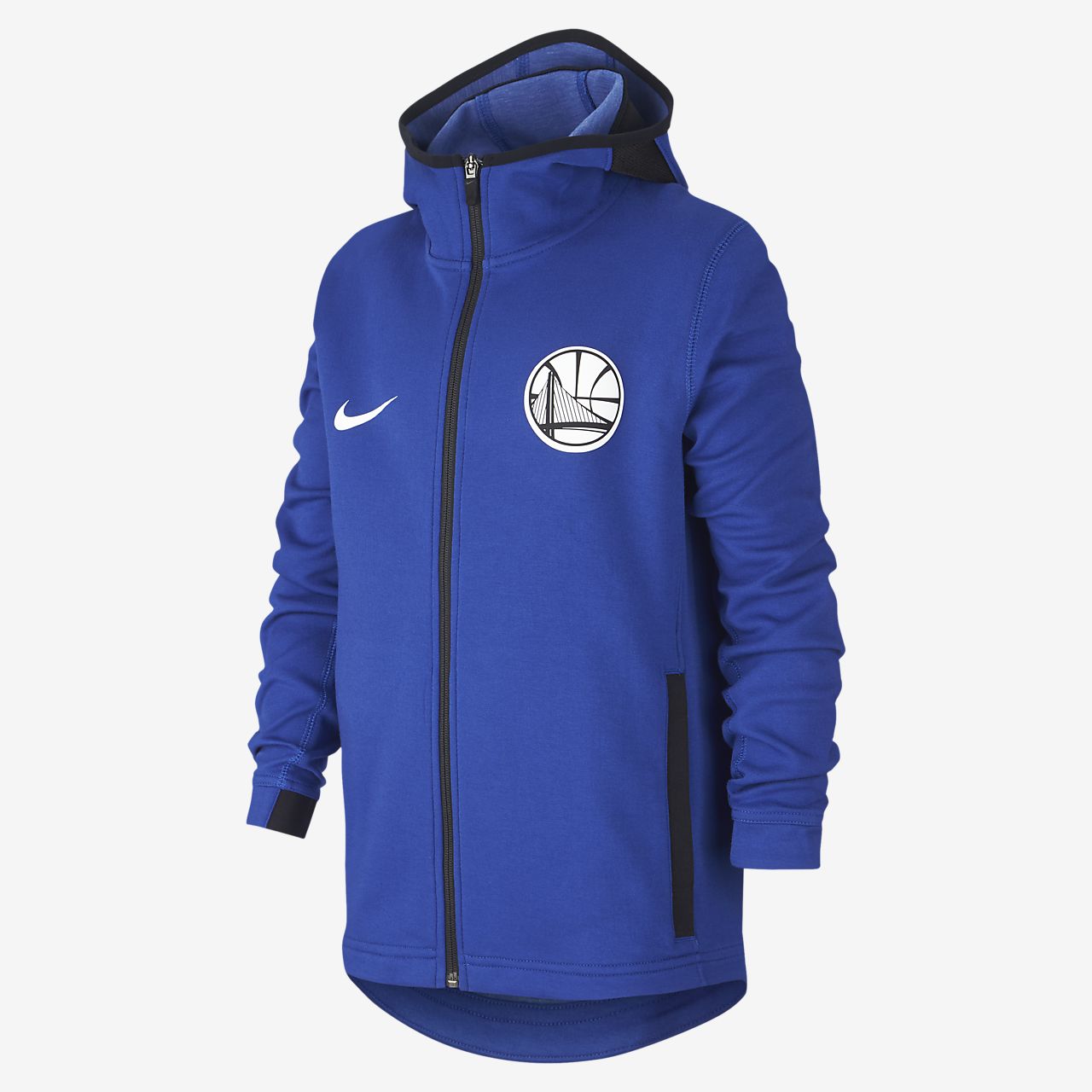 nike nba golden state warriors dry showtime hoodie dark grey