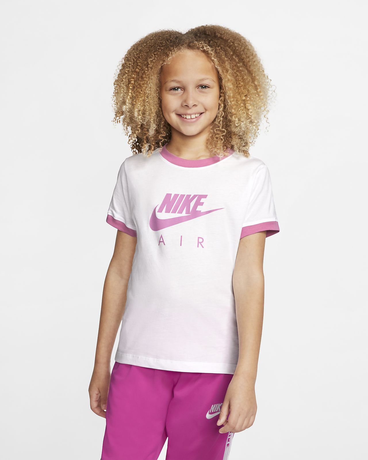 nike air t shirt col blanc