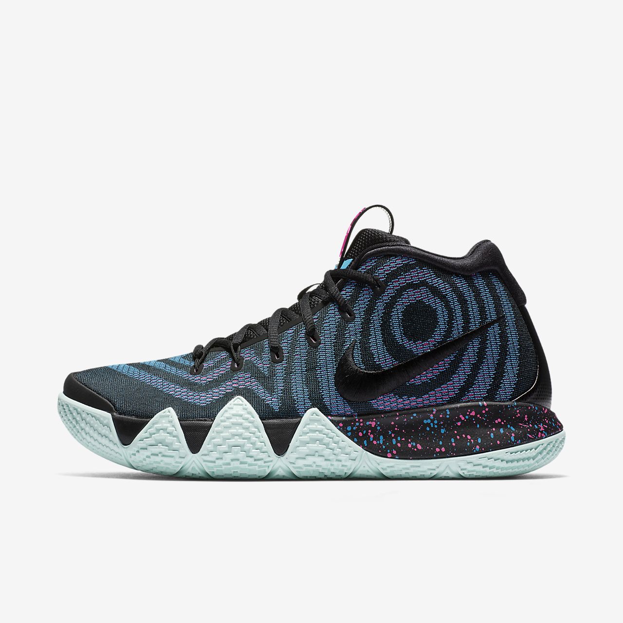 kyrie 4 black blue pink