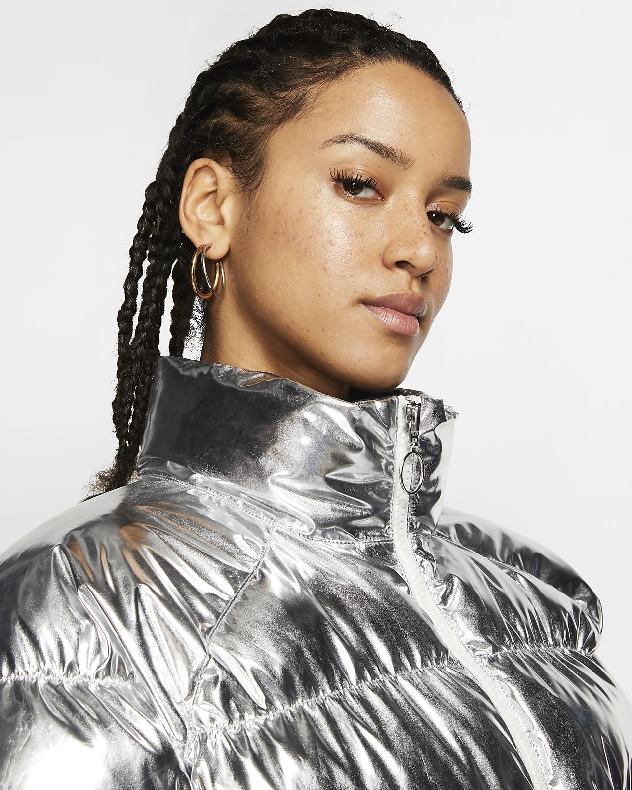 Nike Olivia Veste x Kim courte métallisée f6v7Ygyb