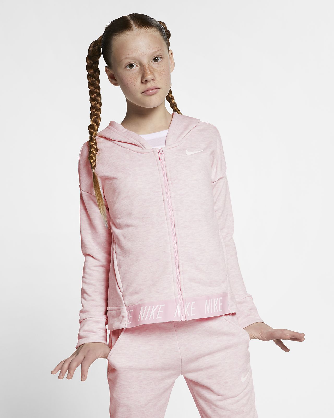 sudadera nike niña rosa