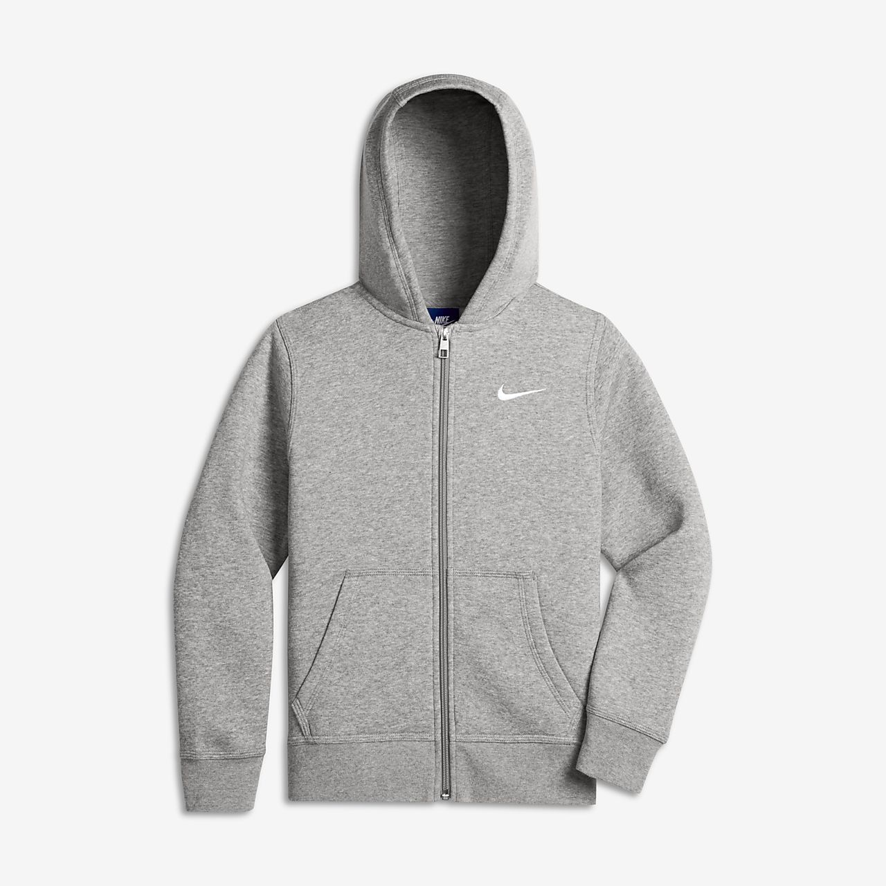 grey nike hoodie zip