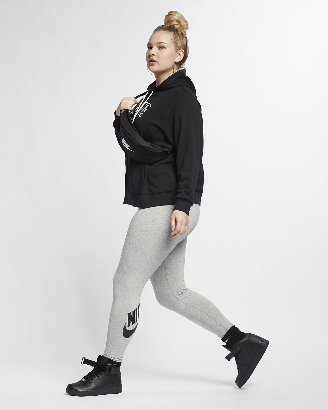 plus size nike sportswear metallic leggings