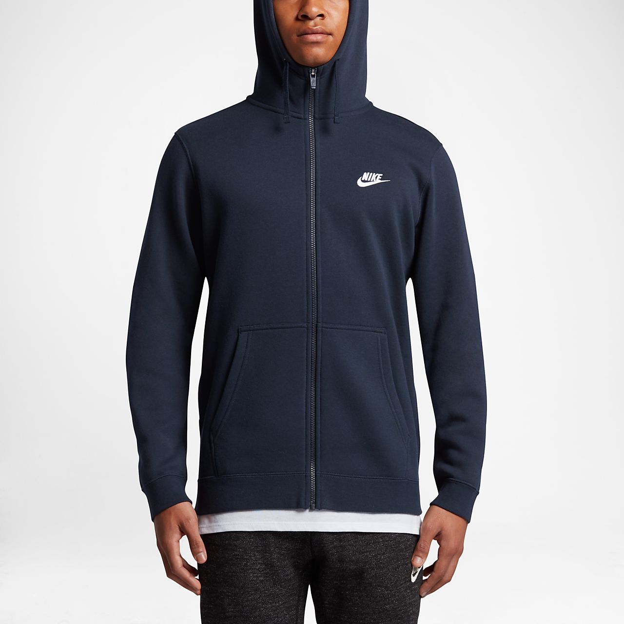 Nike Mens Sportswear Velour Statement Full Zip Fleece Hoodie Jacket 2XL ...