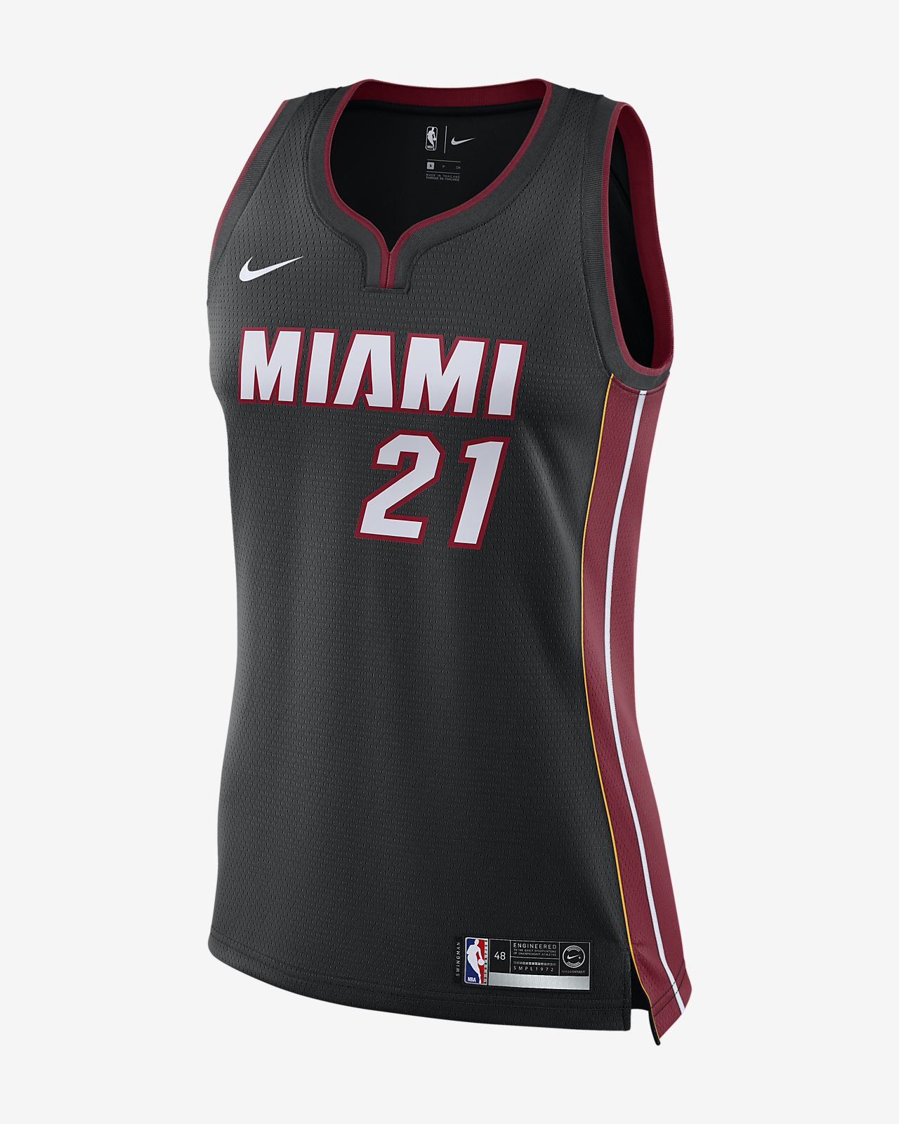 Hassan Whiteside Icon Edition Swingman Jersey (Miami Heat) Women's Nike NBA Connected Jersey