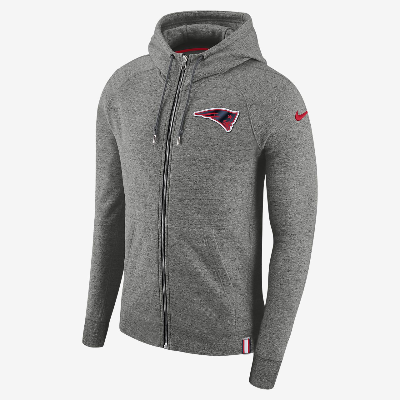 nike patriots hoodie grey