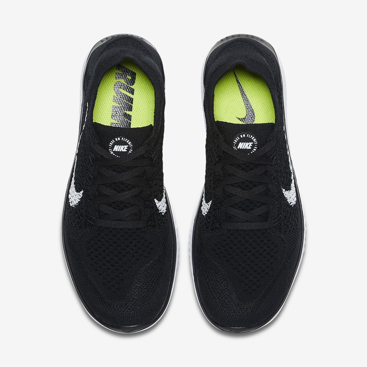 nike free rn flyknit donna nero