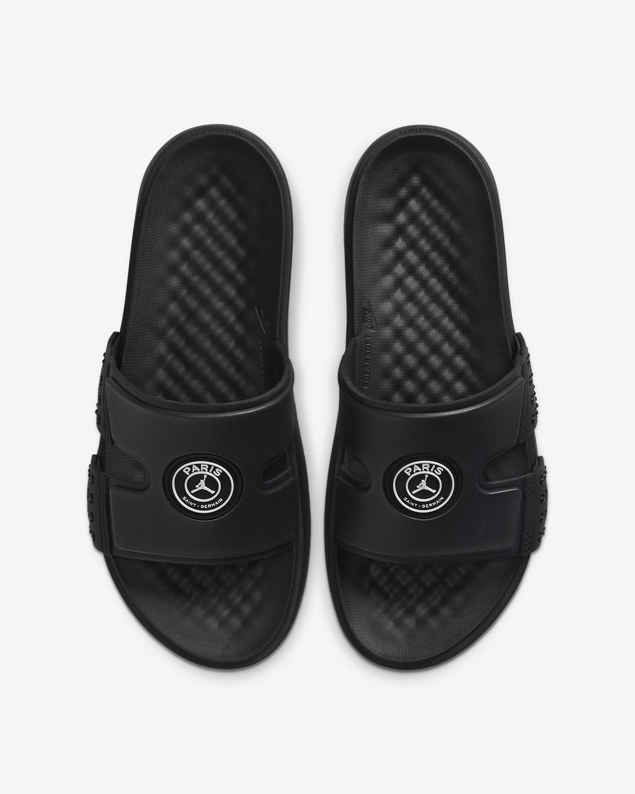 jordan slippers Zwart