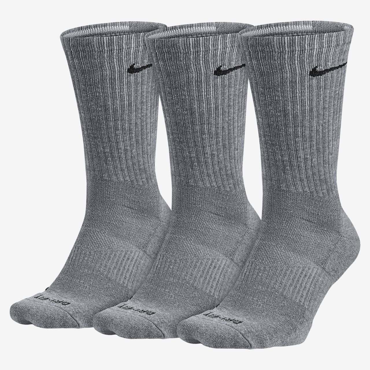 Nike Dri Fit Training Cotton Cushioned Crew Socks Socks Sports Outdoors