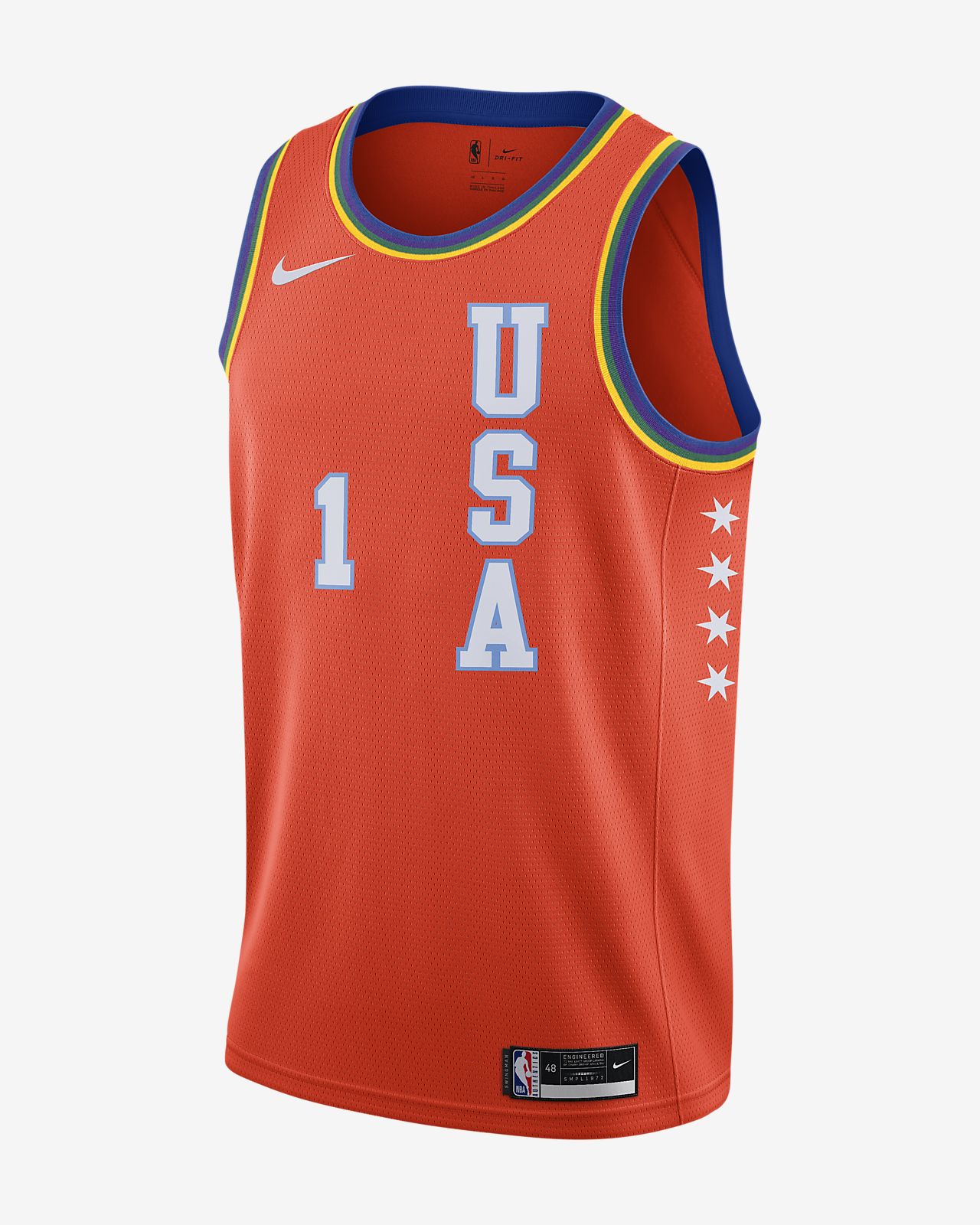 Zion Williamson All-Star USA 'Rising Stars' Nike NBA Swingman Jersey ...