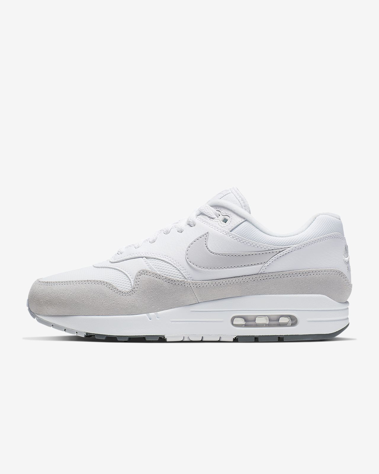 nike air max 1 white and grey