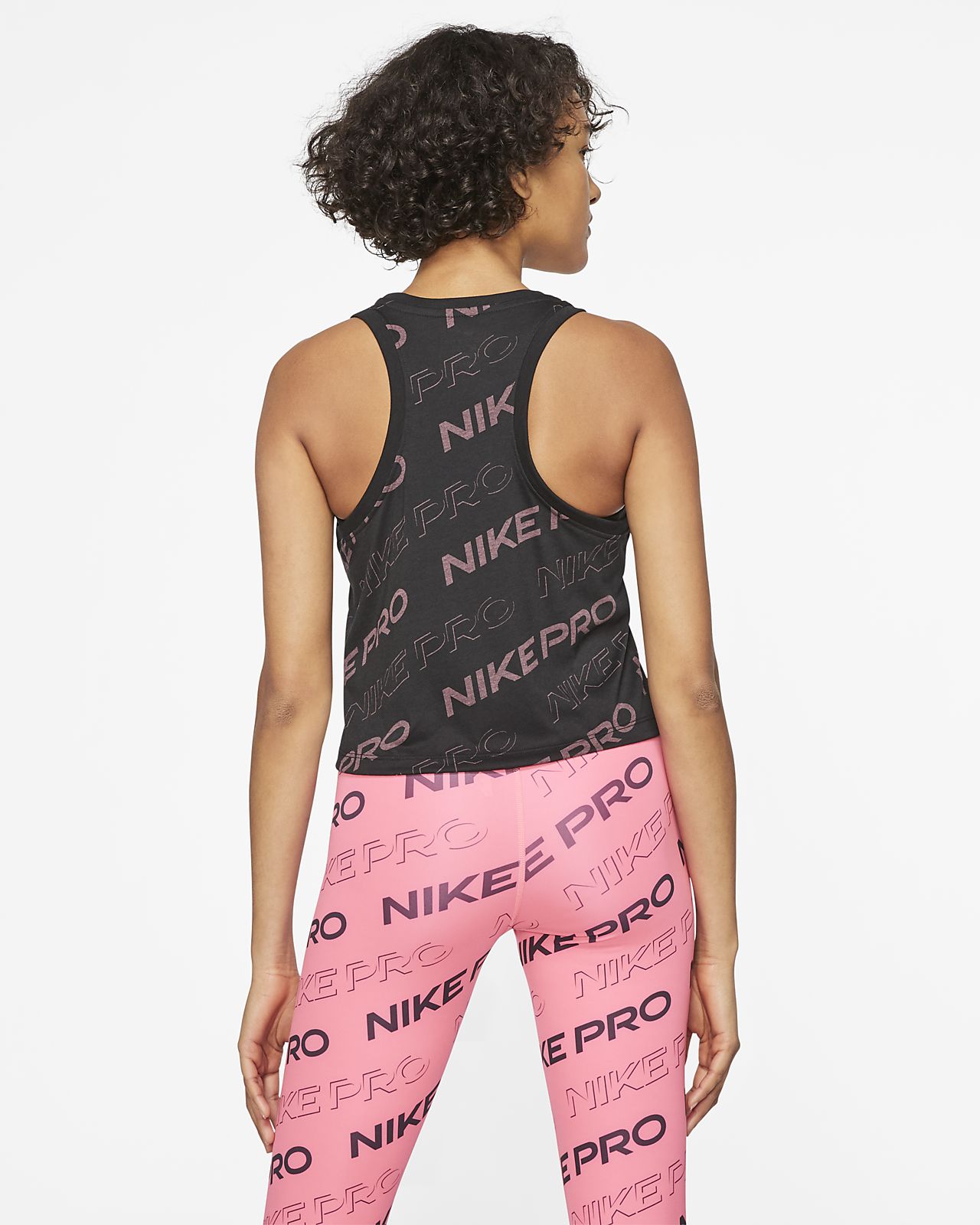 nike pro women's cropped tank