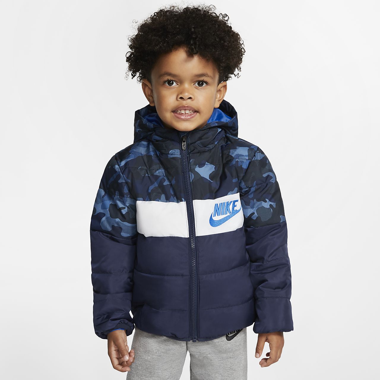 nike blue puffer jacket