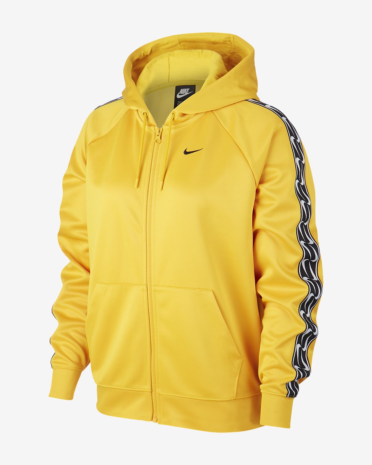 yellow zip hoodie women's