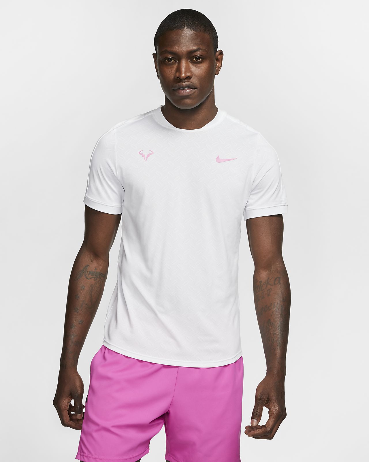 nike men's summer rafa aeroreact jacquard top