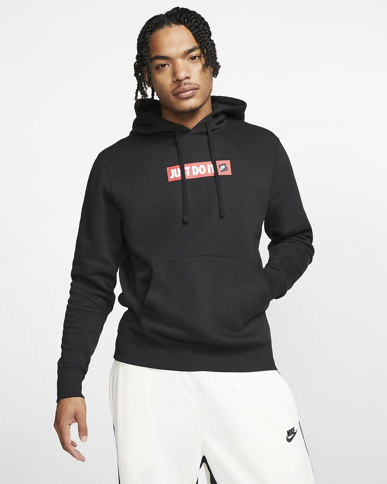 Nike Men's Sportswear Just Do It Fleece Pullover Hoodie Nike Men's Sportswear Just Do It Fleece Pullover Hoodie