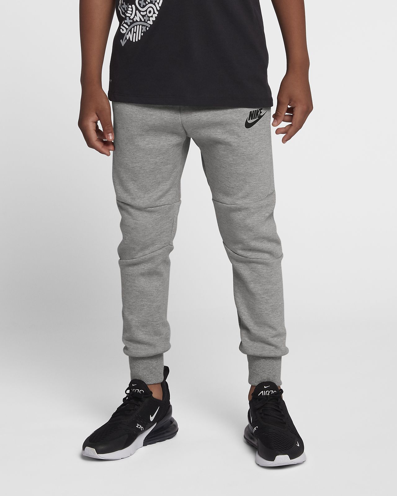 grey tech fleece shorts