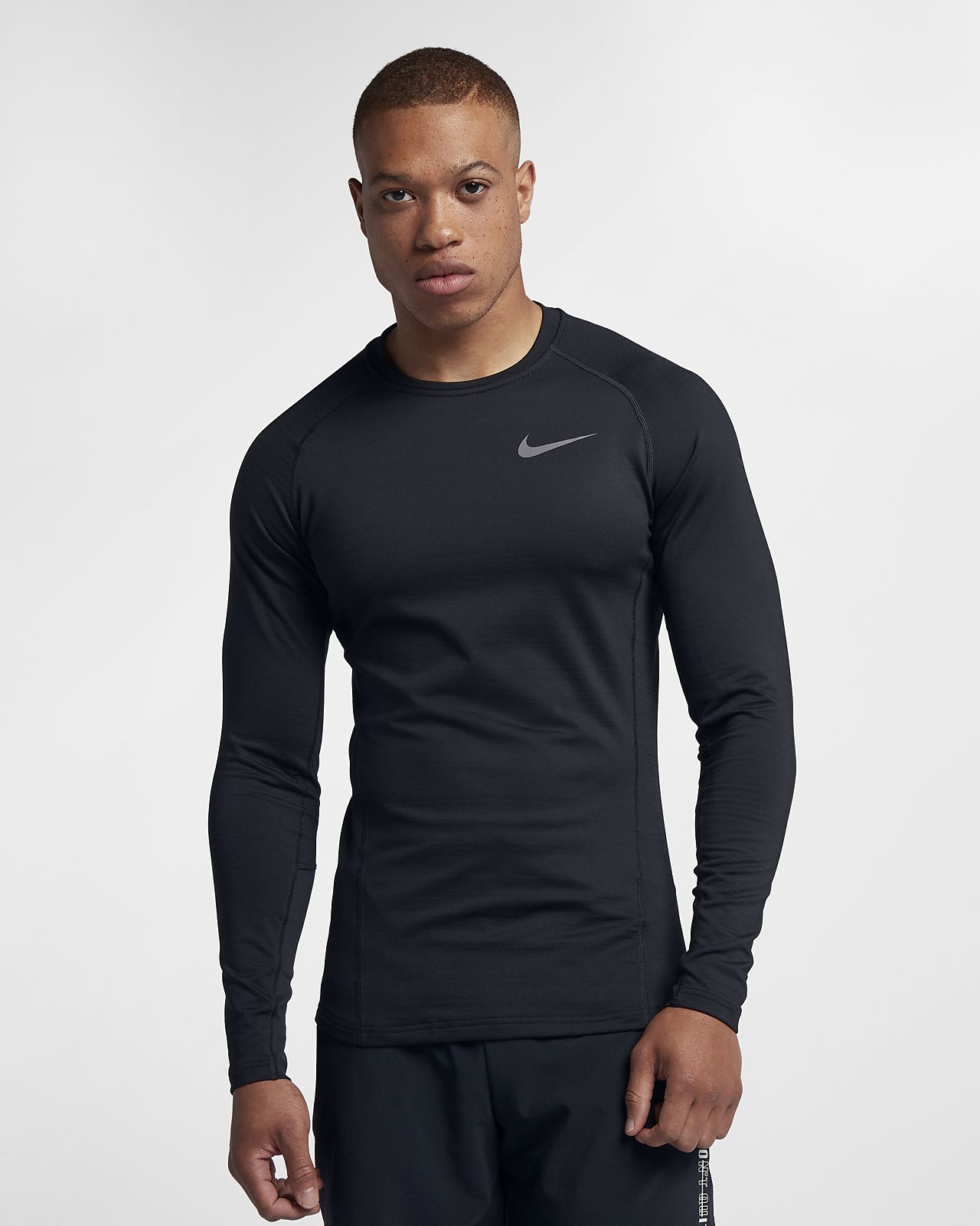 Nike Men's pro Top Compression Long Sleeve Functional Shirt Dri-Fit White Men Clothing, Shoes 