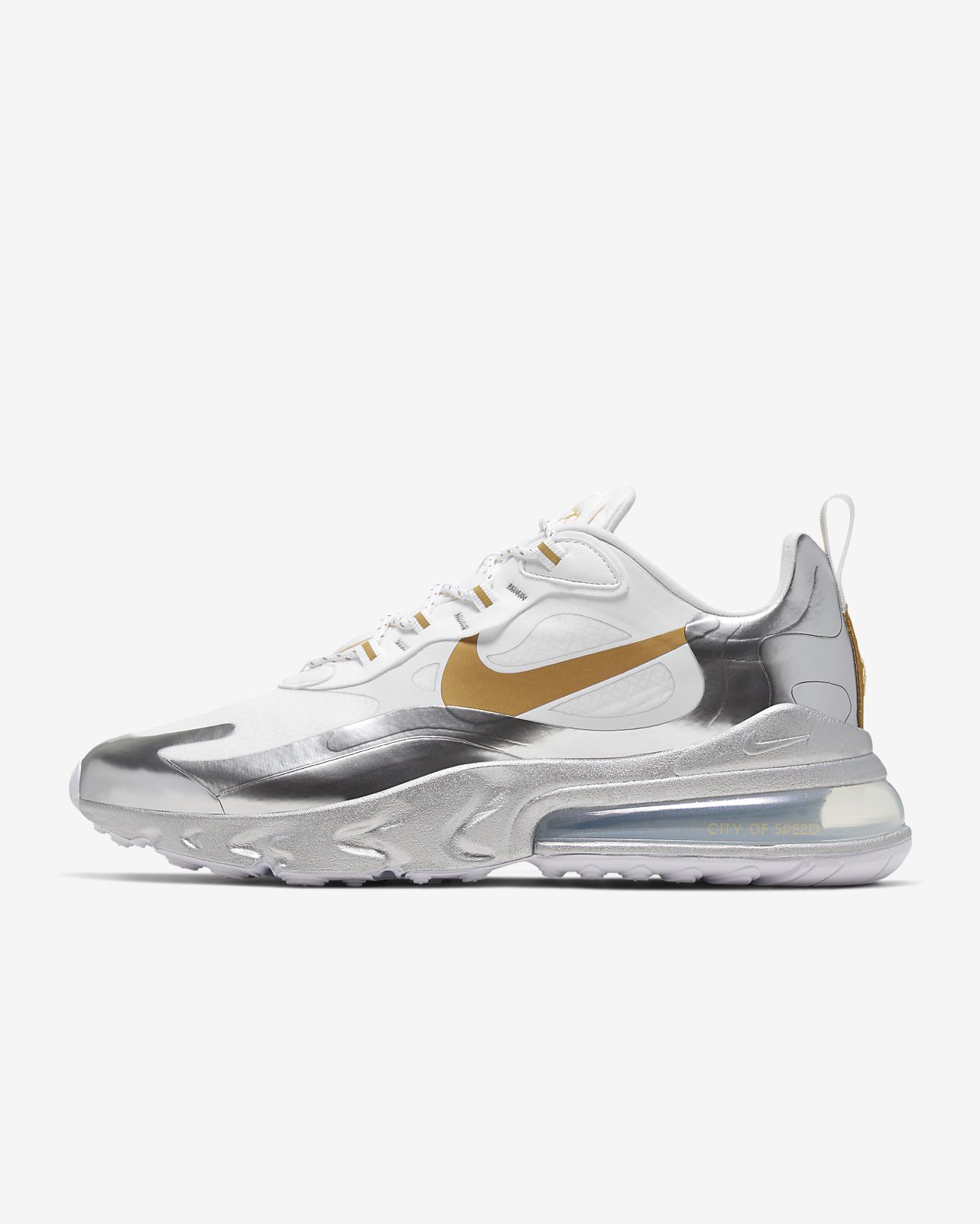 Nike Air Max 270 React Trainers Summit White Ghost Aqua