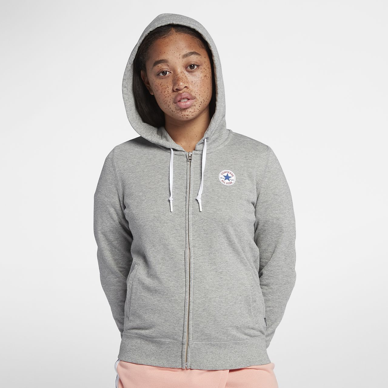 converse grey hoodie womens