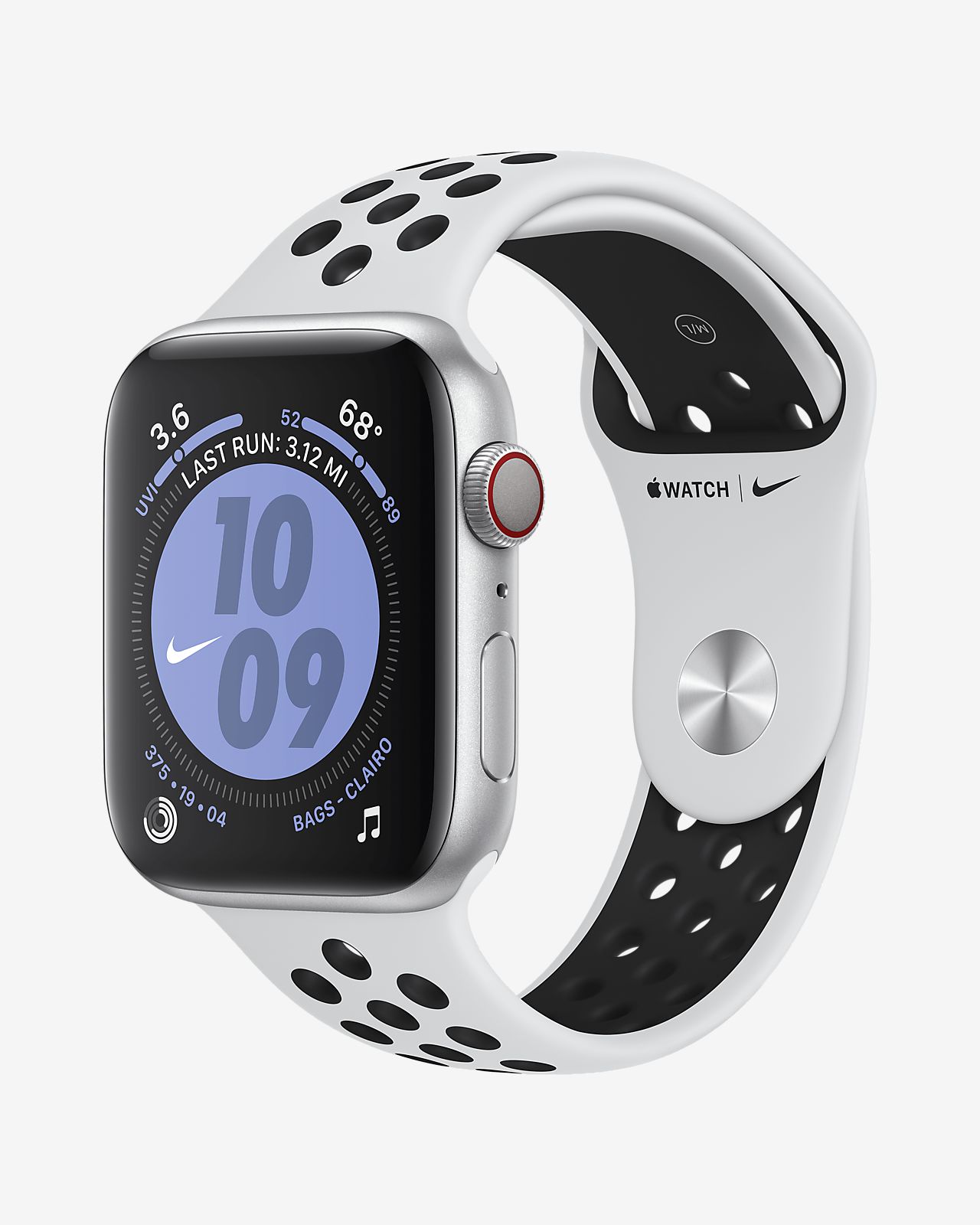 Apple Watch Nike Series 5 (GPS + Cellular) with Nike Sport Band 44mm Silver Aluminum Case Apple Watch Nike Series 5 (GPS + Cellular) with Nike Sport Band 44mm Silver Aluminum Case