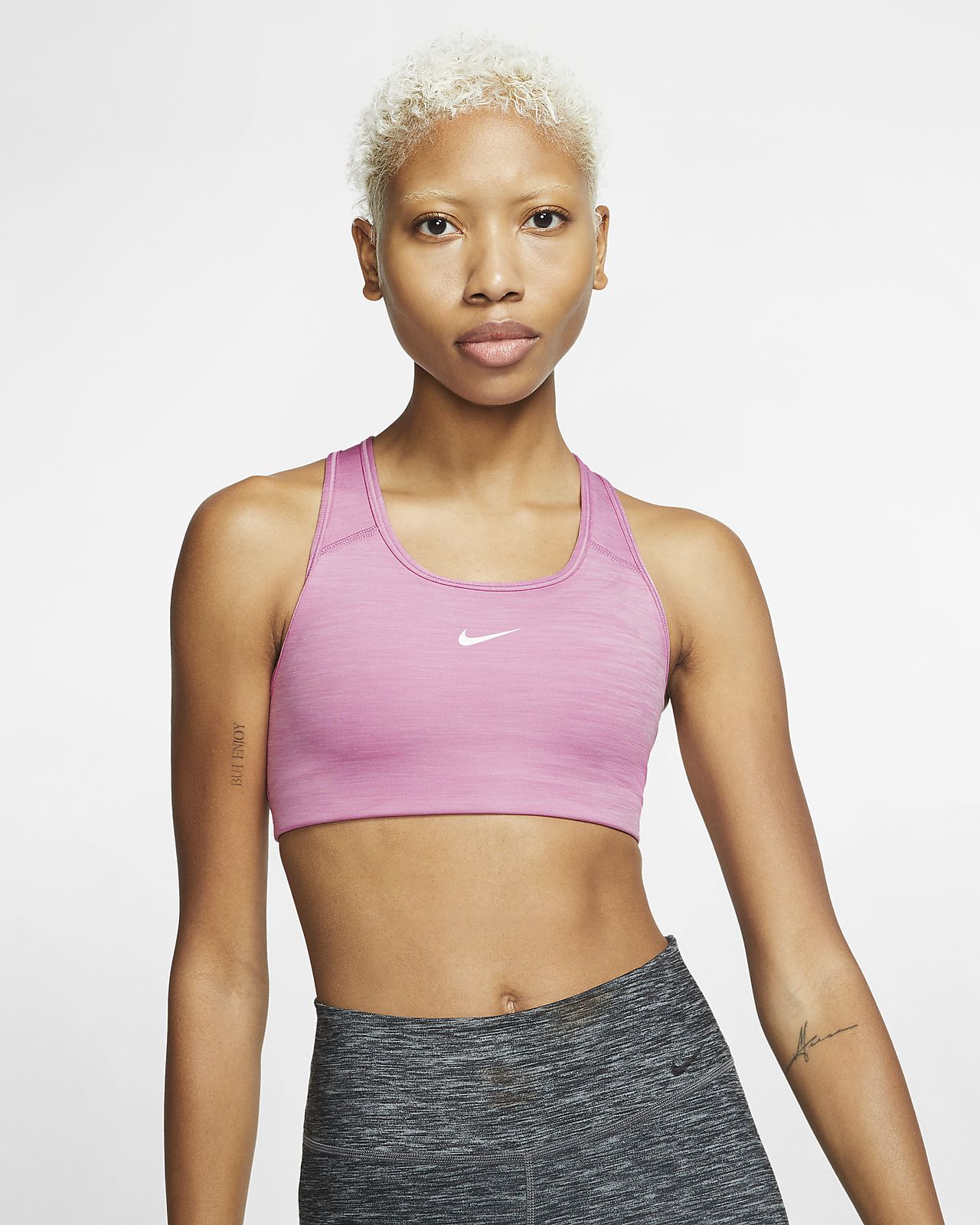 nike swoosh women's medium support sports bra