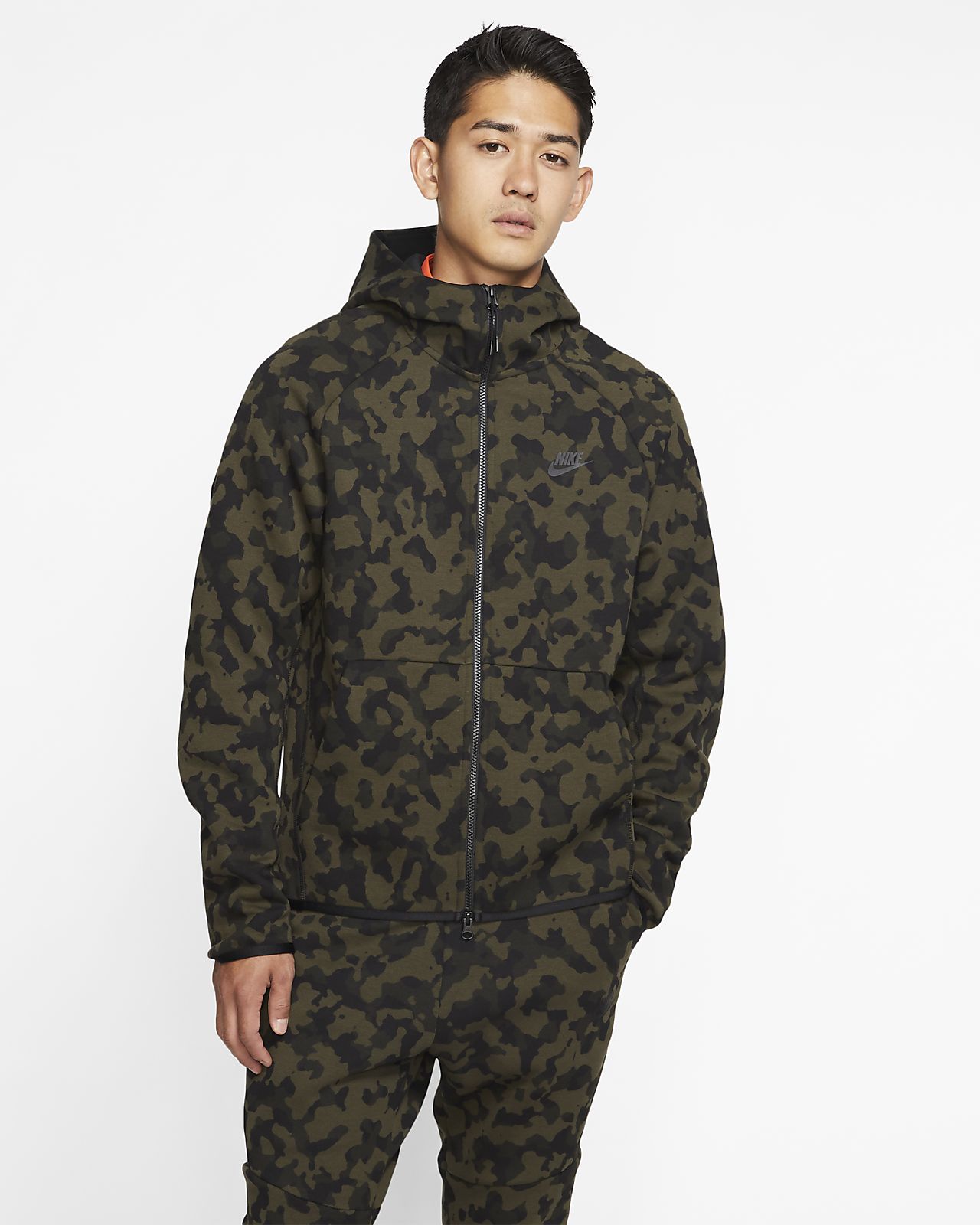 Nike Sportswear Tech Fleece Men's Full Zip Printed Hoodie Nike Sportswear Men's Full Zip Hoodie. Nike PT