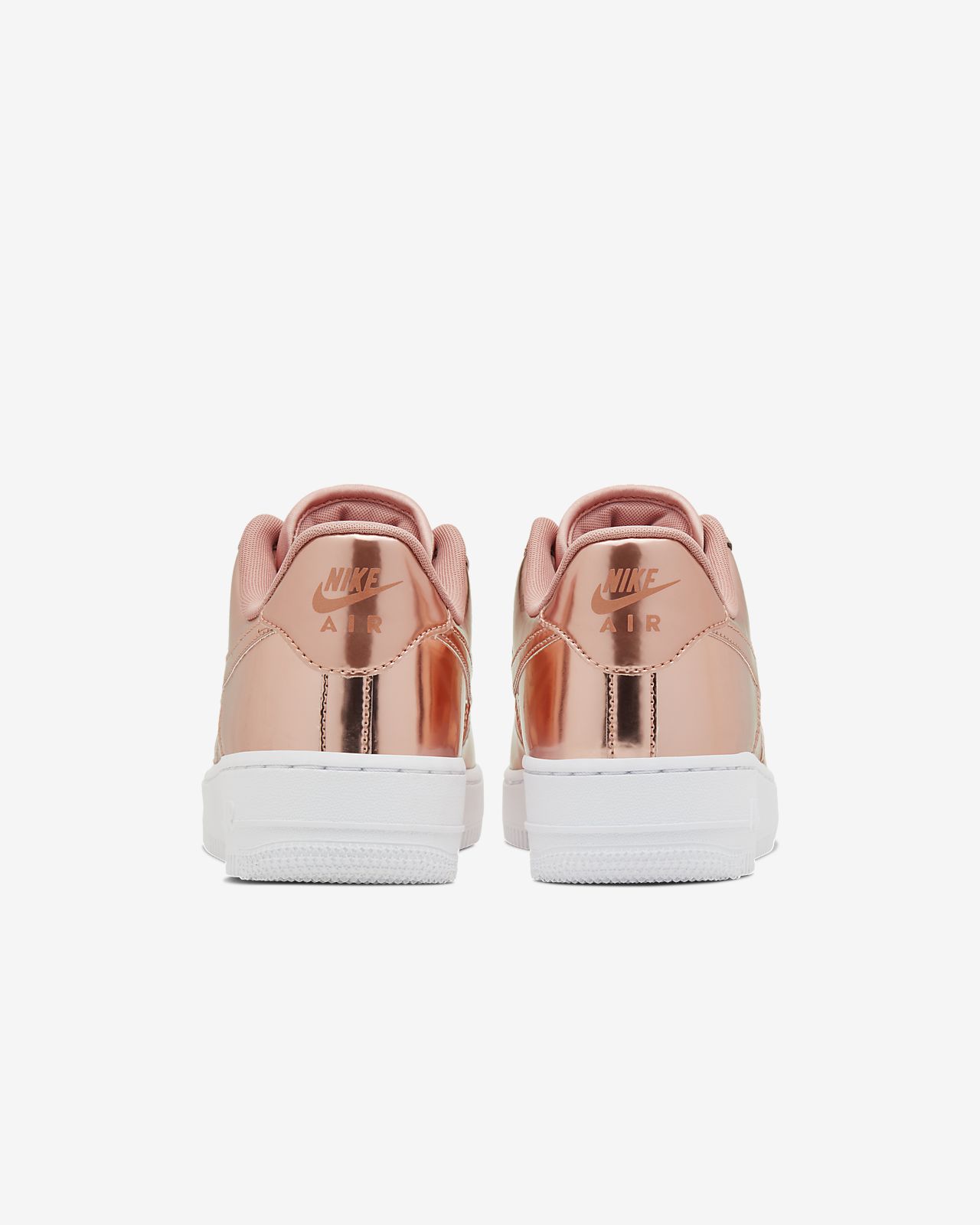 nike air force 1 white metallic rose gold