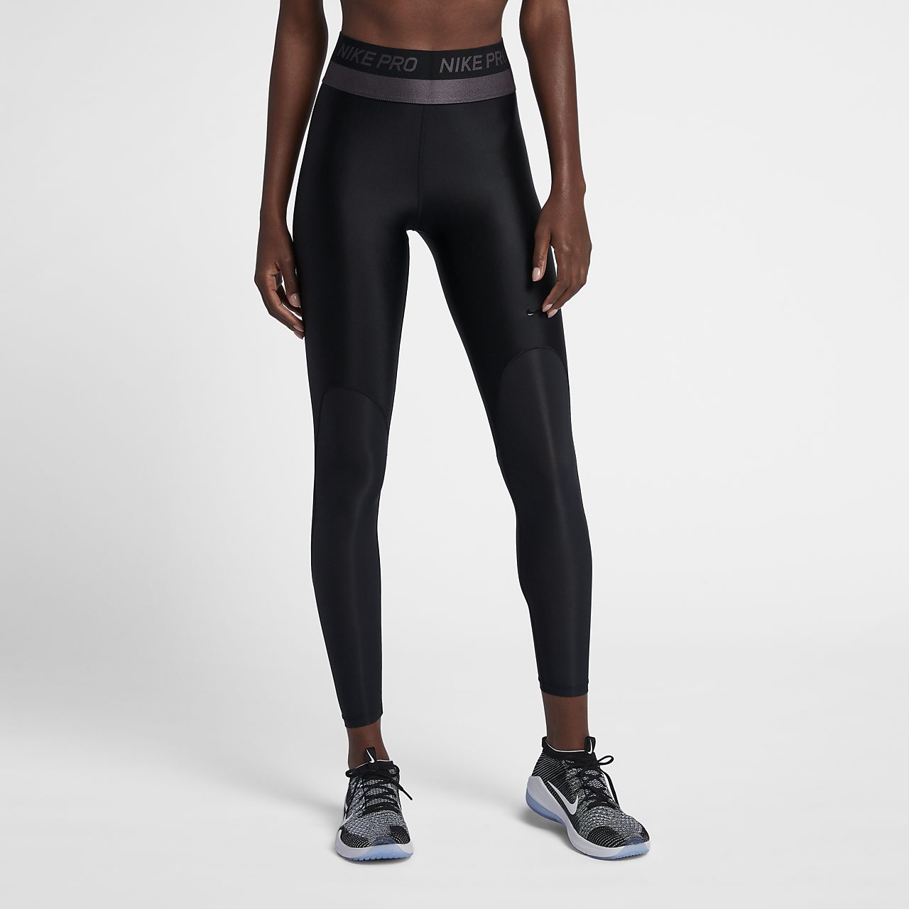 Nike Pro HyperCool Trainings-Tights mit halbhohem Bund für Damen Nike Pro HyperCool Trainings-Tights mit halbhohem Bund für Damen