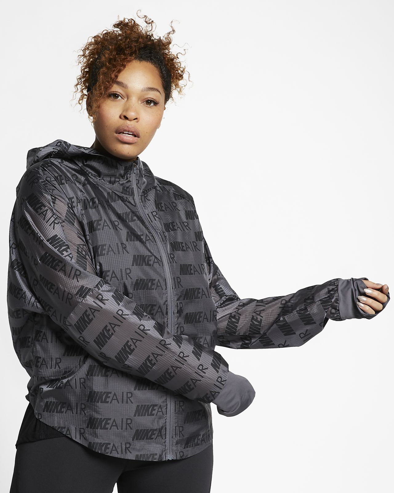 Nike Air Women's Hooded Running Jacket (Plus Size)