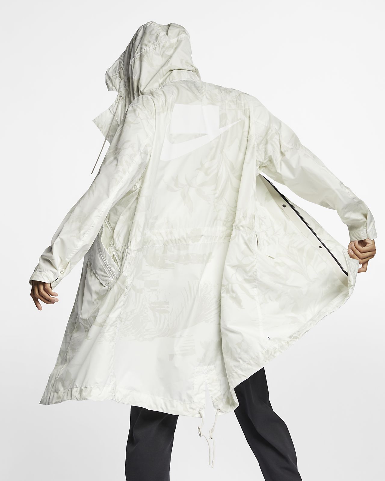 nike printed parka