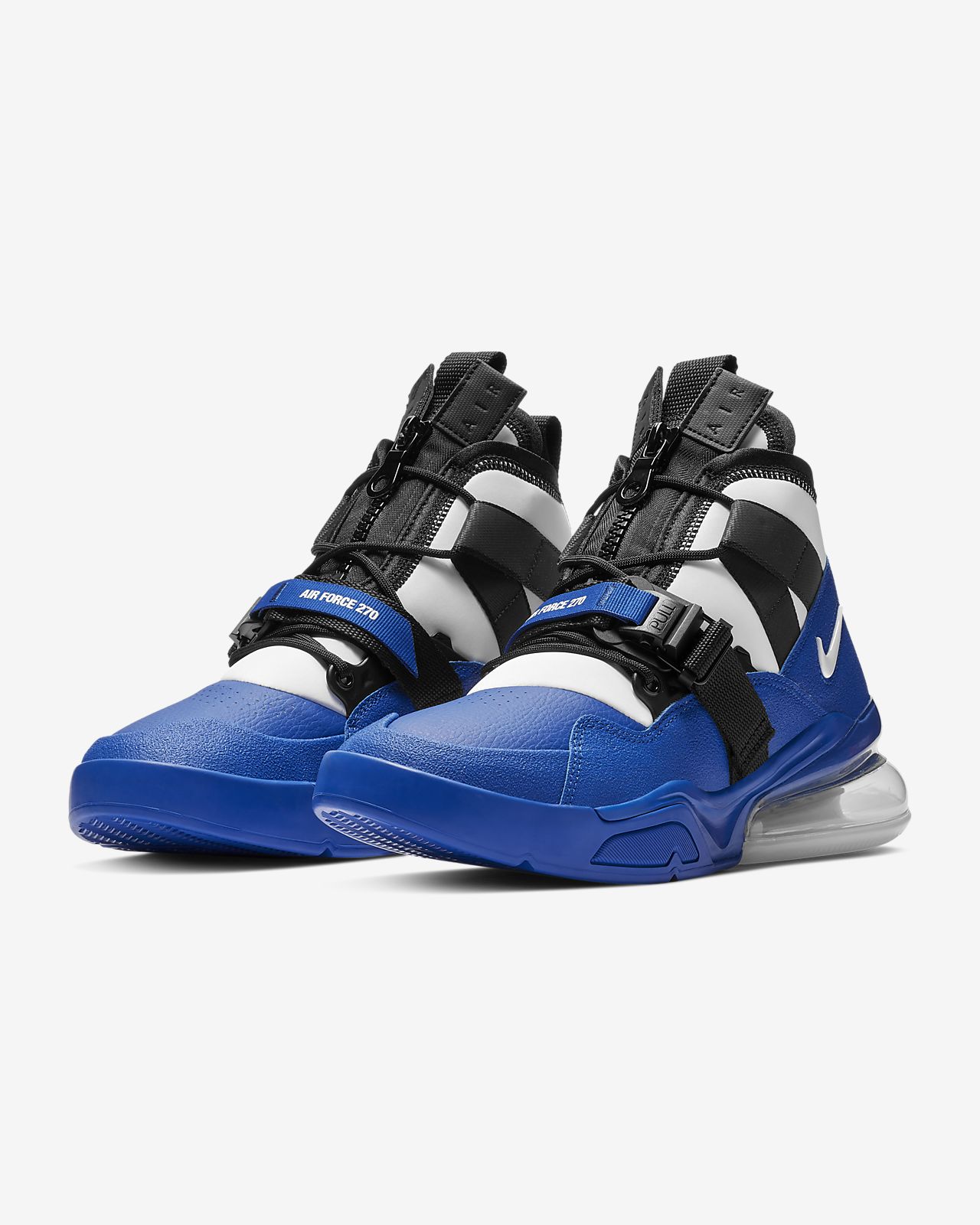 nike air force 270 high top blue and white