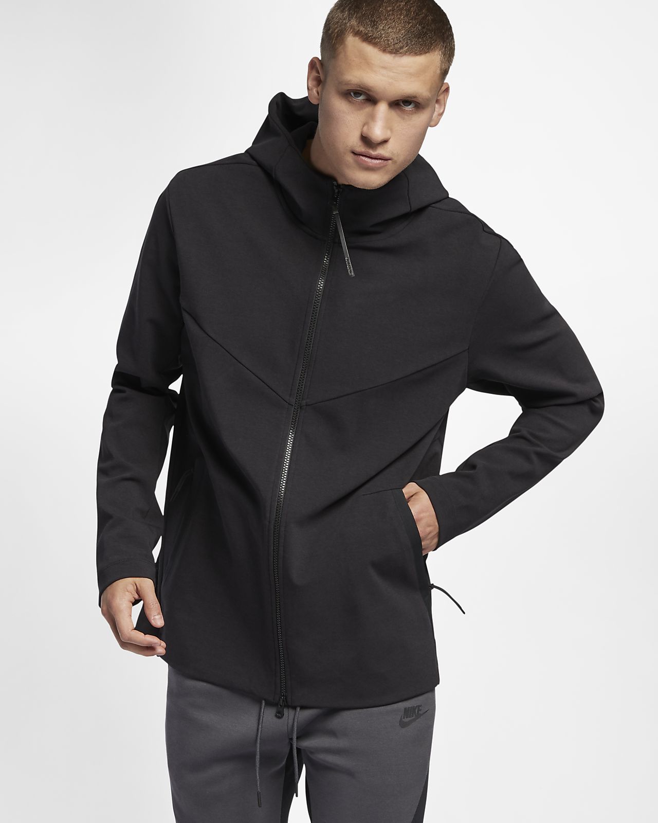nike tech zip up hoodie