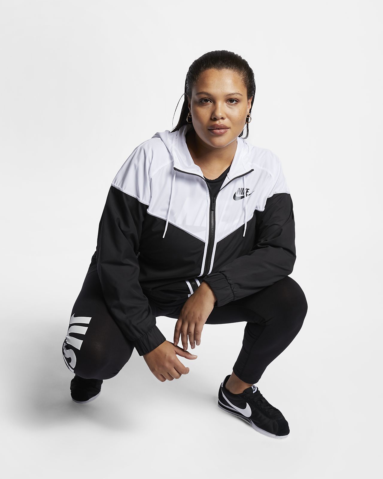 plus size windbreaker nike