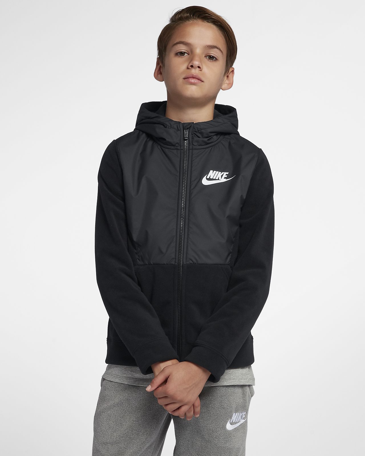 nike boys full zip hoodie