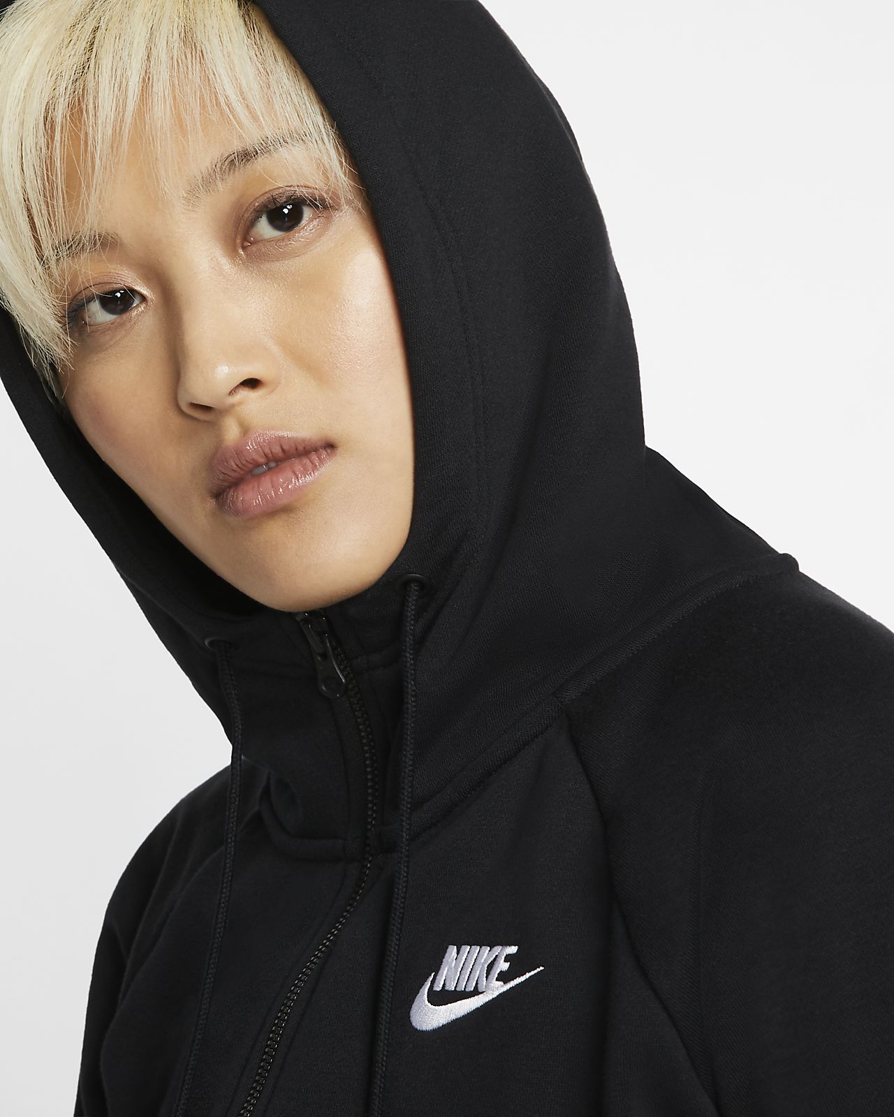 Nike Sportswear Essential Fleece Hoodie mit durchgehendem Reißverschluss für Damen Nike Sportswear Essential Fleece Hoodie mit durchgehendem Reißverschluss für Damen