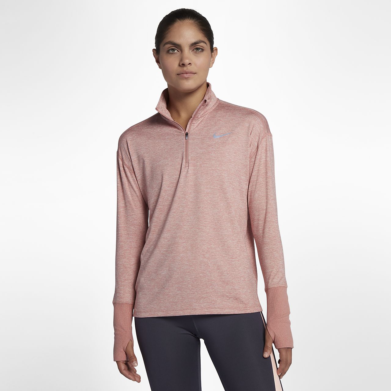 nike element half zip running top