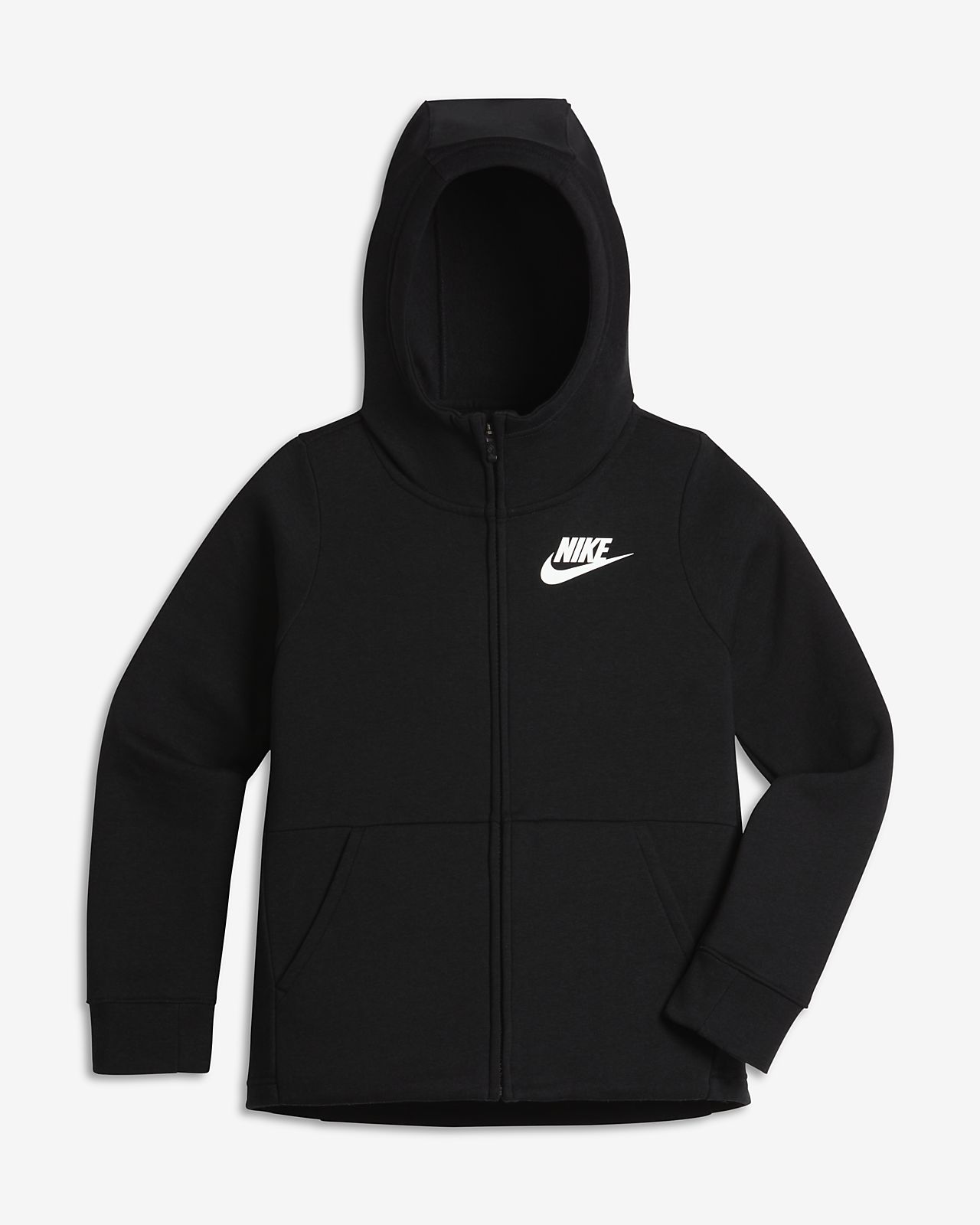 black nike full zip hoodie