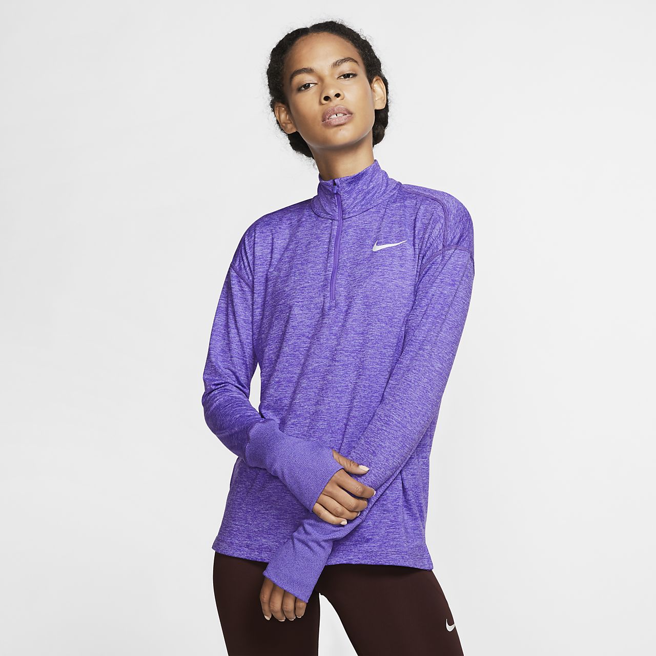 nike women's half zip running top