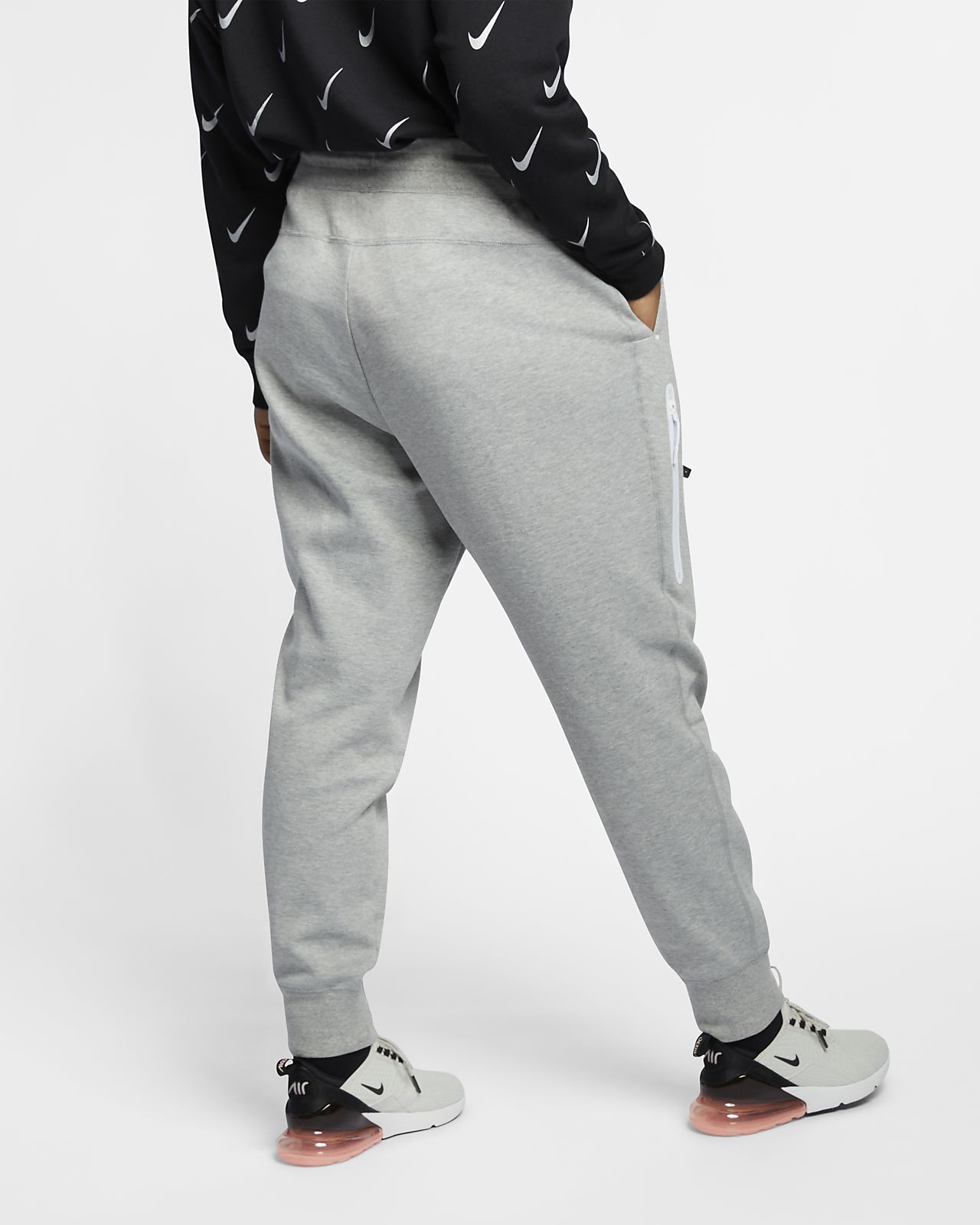 white nike tech pants