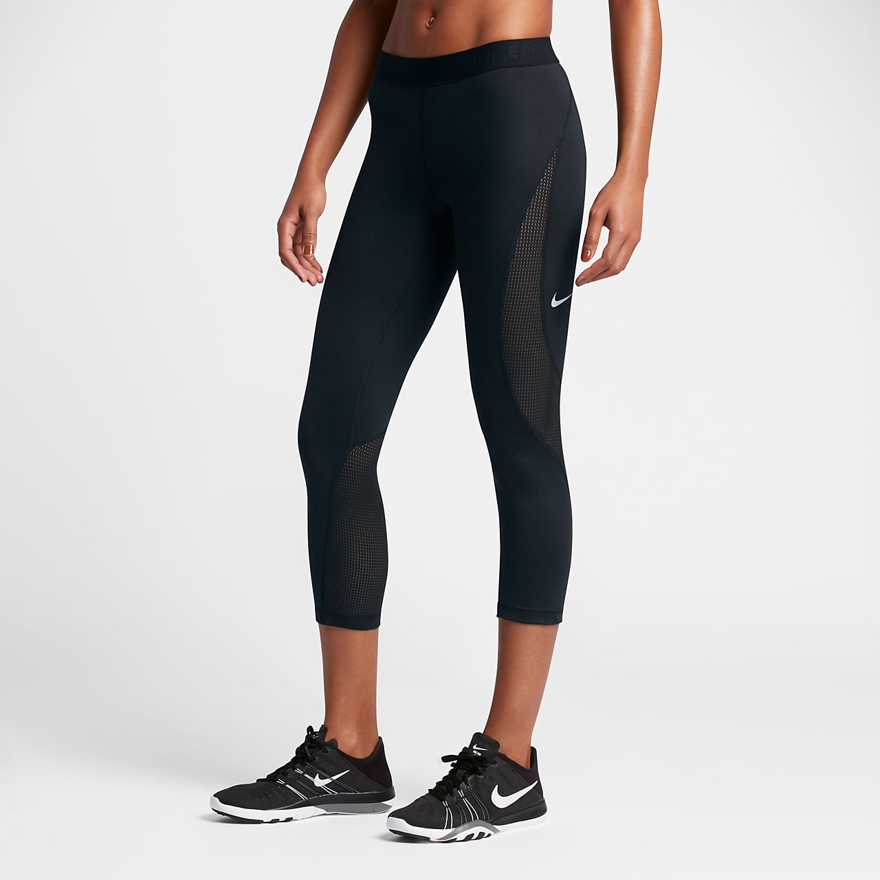Nike Pro HyperCool Women's Capris Black/Pure Platinum Nike Pro HyperCool Women's Capris Black/Pure Platinum
