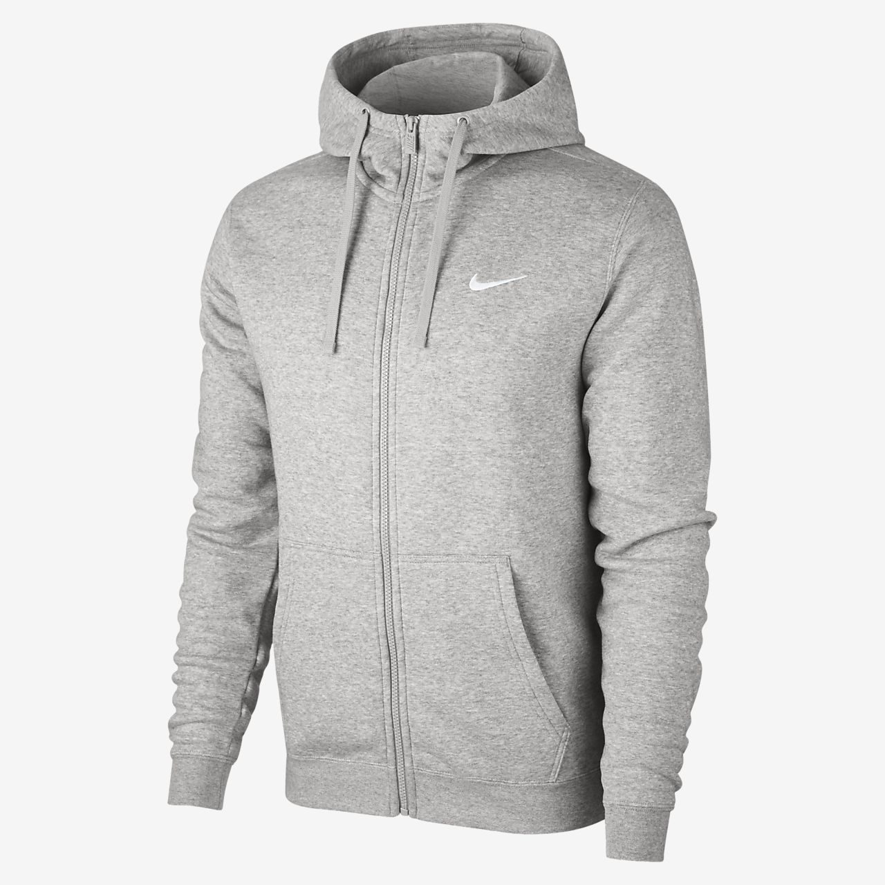 grey nike hoodie zip