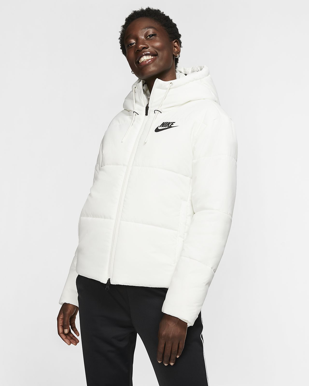 nike womens synthetic fill hooded jacket