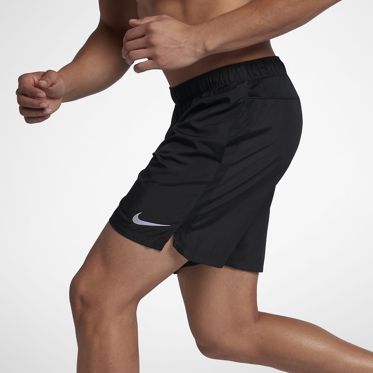 nike running challenger 7 inch shorts in black