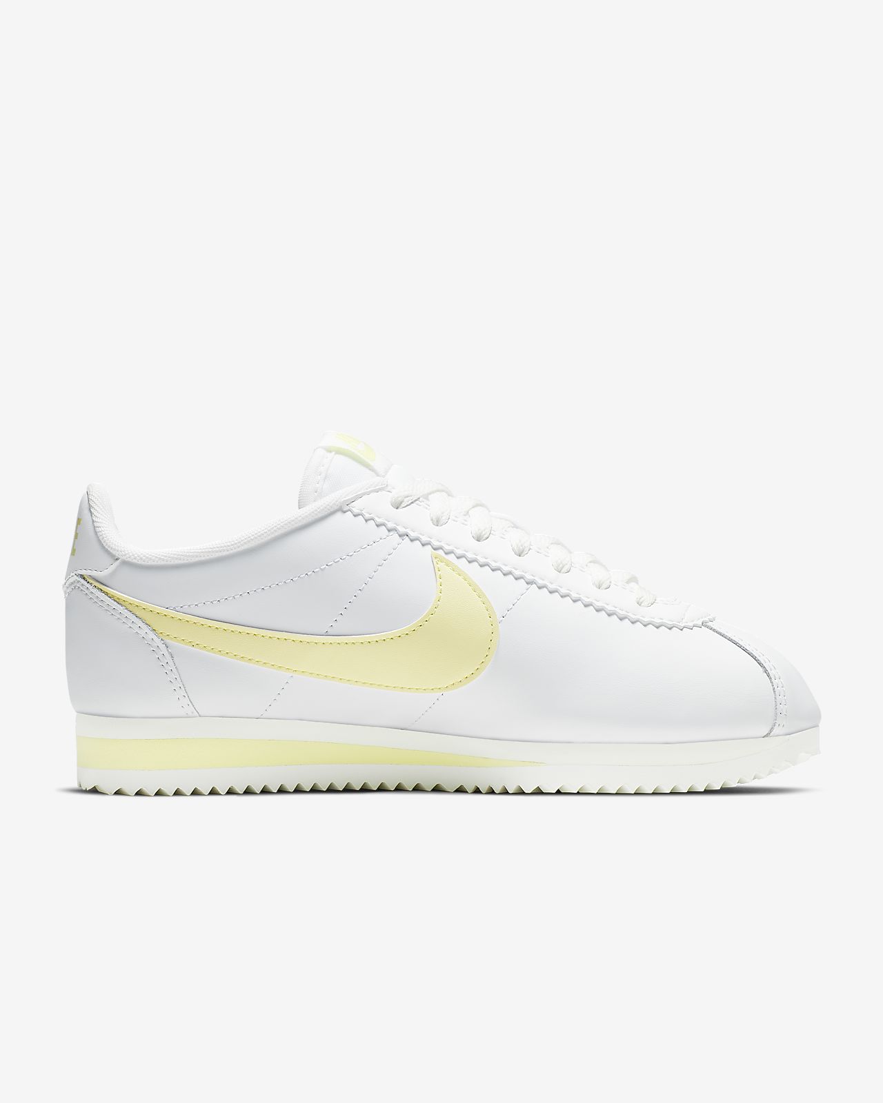 nike cortez white and yellow